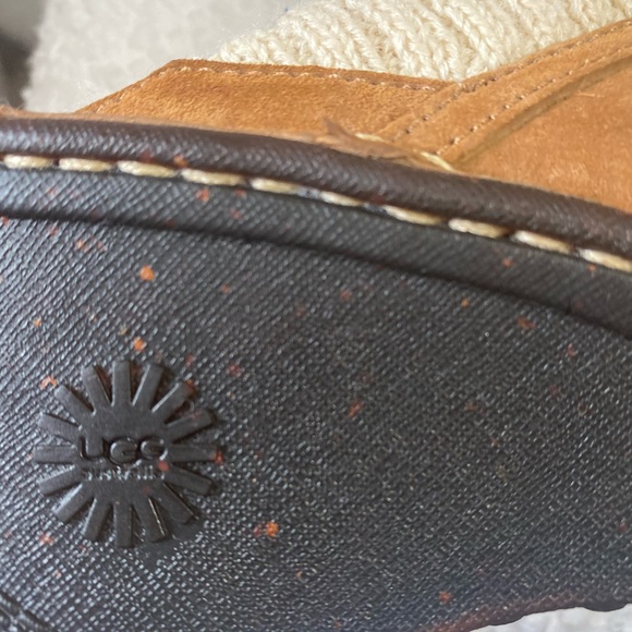 GAEL CHESTNUT SUEDE CLOGS - Picture 6 of 8